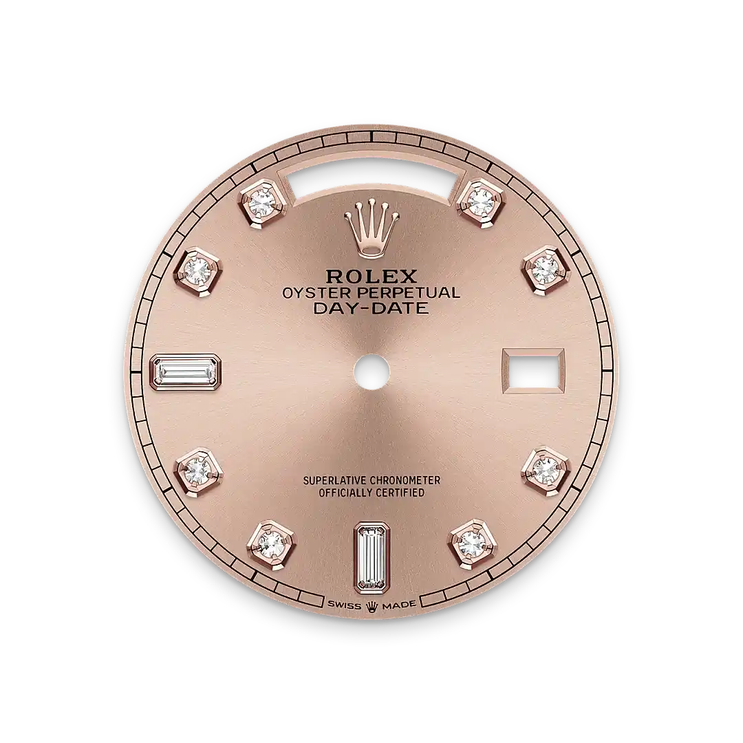 Rolex Day-Date in 18 ct Everose gold, M128235-0009 - Watch Palace