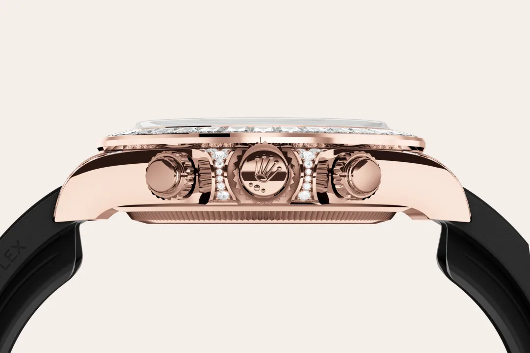 Rolex Cosmograph Daytona in 18 ct Everose gold with lugs set with diamonds, M126535TBR-0002 - Watch Palace