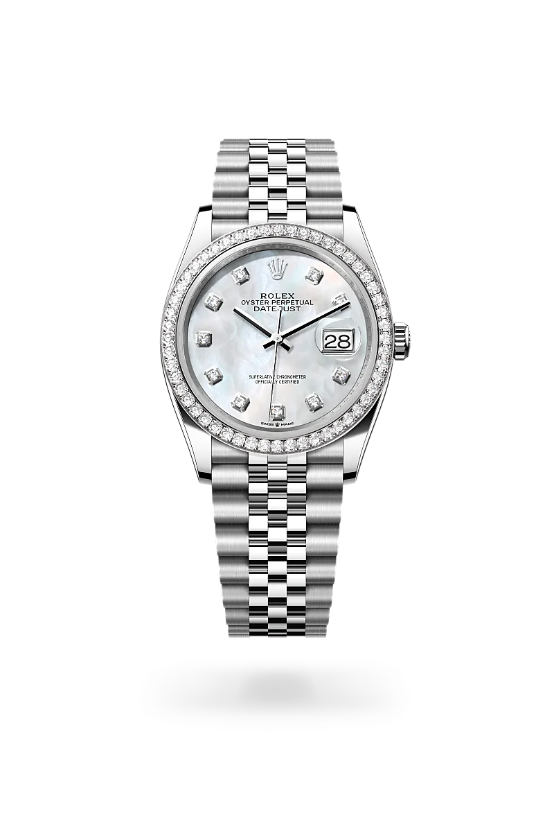 Rolex Datejust in White Rolesor - combination of Oystersteel and white gold, M126284RBR-0011 - Watch Palace