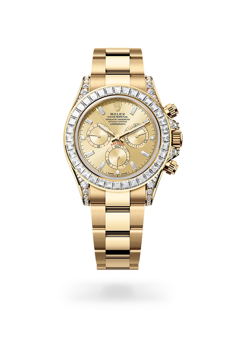 Rolex Cosmograph Daytona in 18 ct yellow gold with lugs set with diamonds, M126598TBR-0001 - Watch Palace