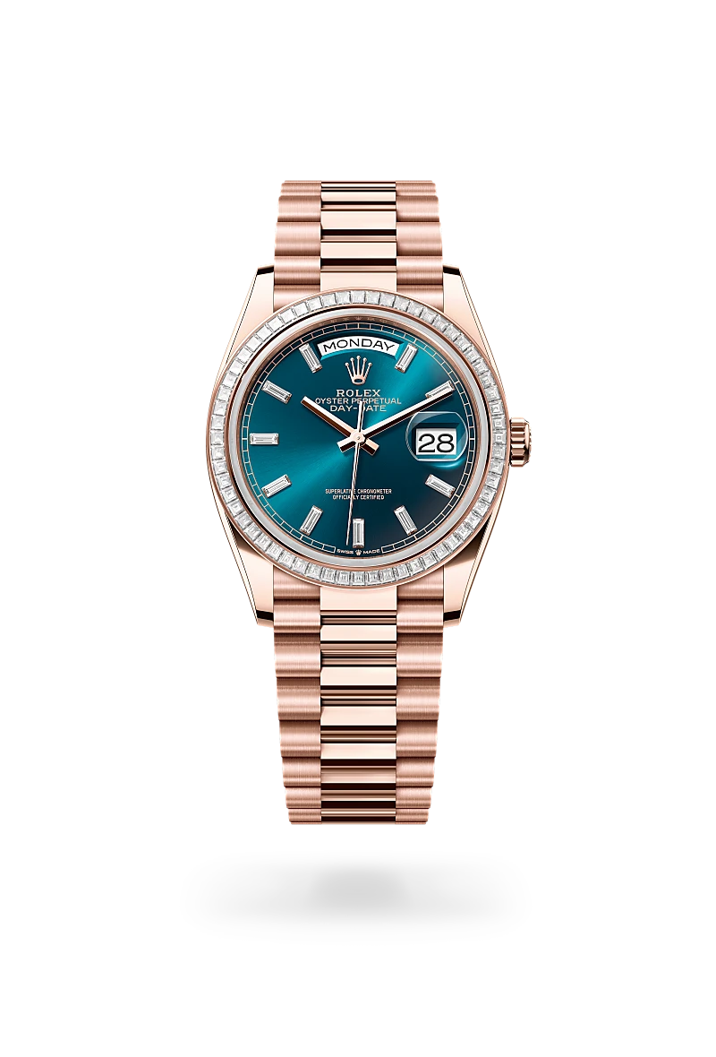 Rolex Day-Date in 18 ct Everose gold, M128395TBR-0032 - Watch Palace