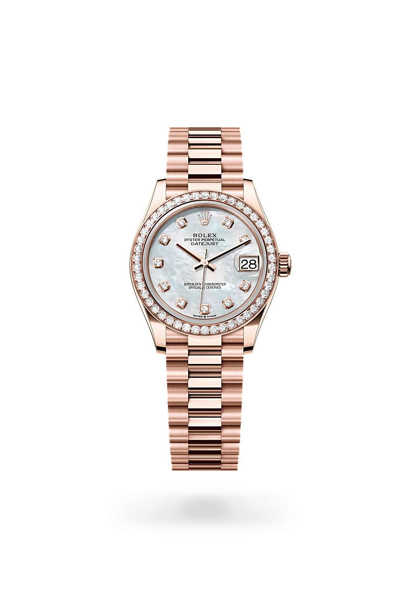 Rolex Datejust in 18 ct Everose gold, M278285RBR-0005 - Watch Palace