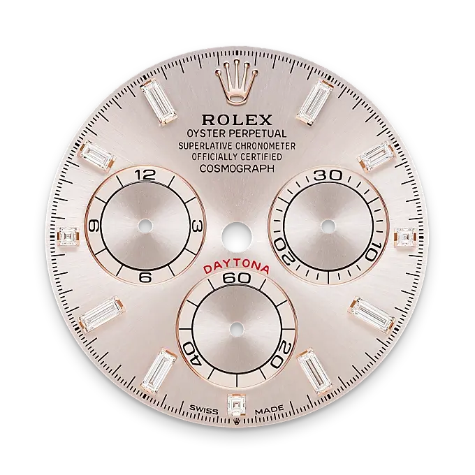 Rolex Cosmograph Daytona in 18 ct Everose gold with lugs set with diamonds, M126595TBR-0001 - Watch Palace