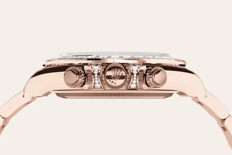 Rolex Cosmograph Daytona in 18 ct Everose gold with lugs set with diamonds, M126595TBR-0001 - Watch Palace