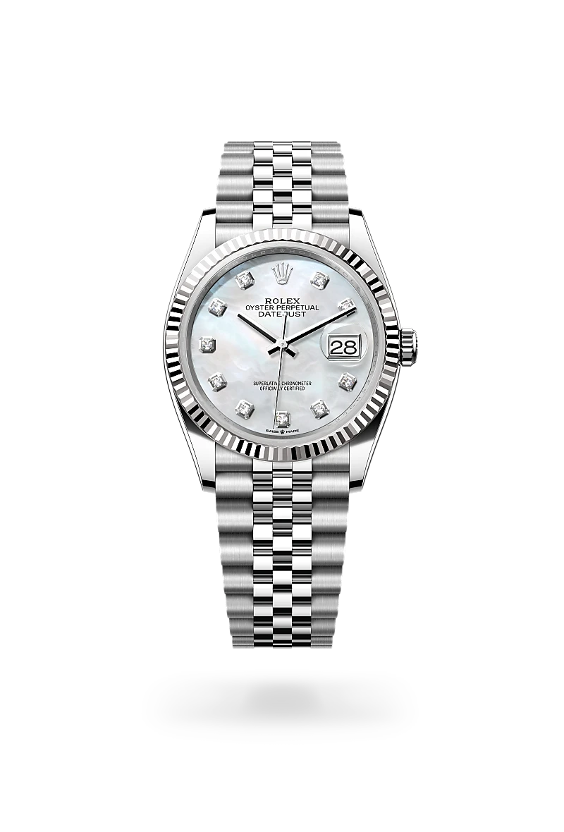Rolex Datejust in White Rolesor, M126234-0019 - Watch Palace