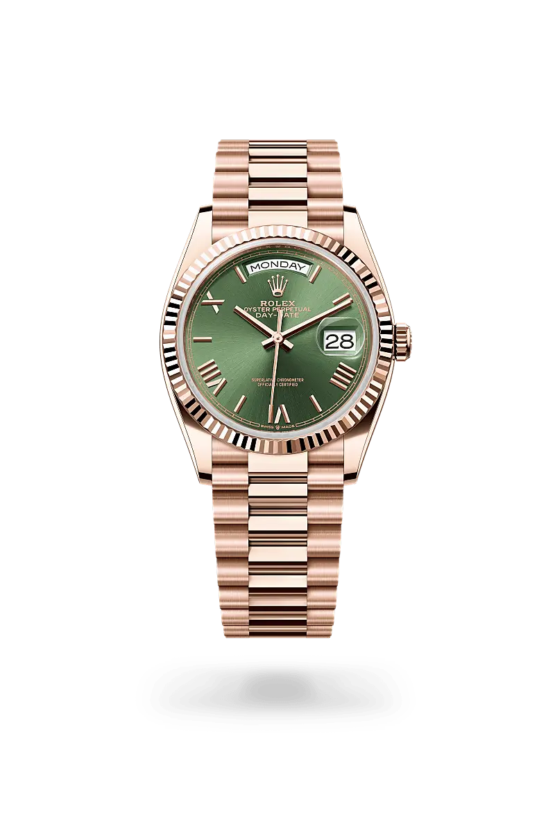 Rolex Day-Date in 18 ct Everose gold, M128235-0089 - Watch Palace