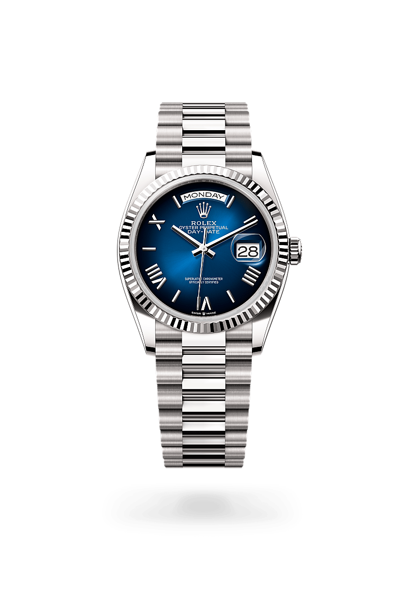 Rolex Day-Date in 18 ct white gold, M128239-0063 - Watch Palace