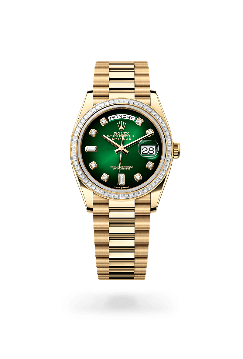 Rolex Day-Date in 18 ct yellow gold, M128398TBR-0008 - Watch Palace