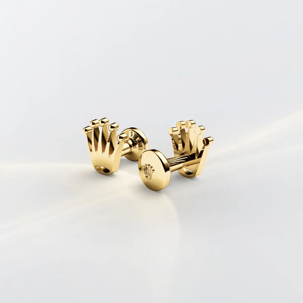 Rolex ‘Crown’ cufflinks in Yellow gold, a1018 at Watch Palace