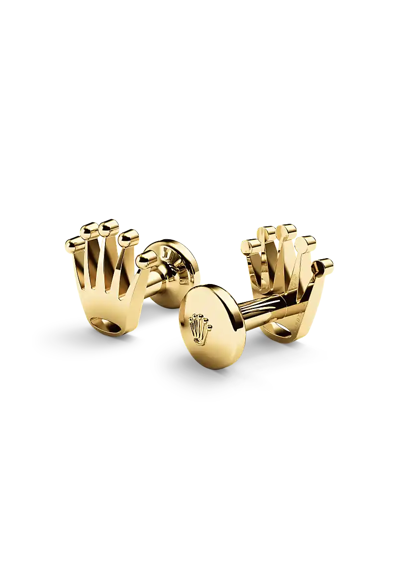 Rolex ‘Crown’ cufflinks in Yellow gold, a1018 at Watch Palace