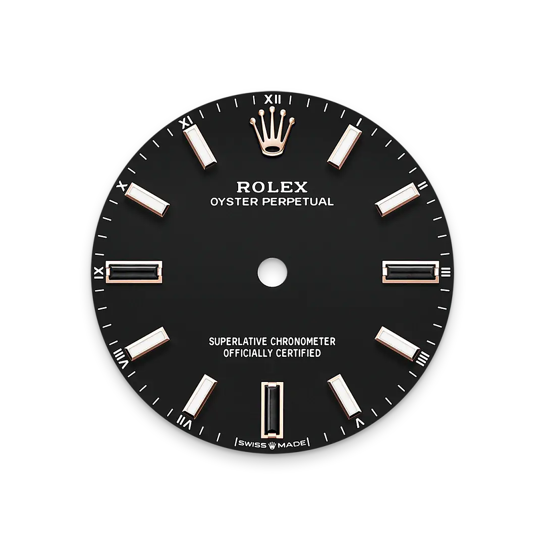 rolex oyster perpetual in 18 ct everose gold, M124205-0001- watch palace