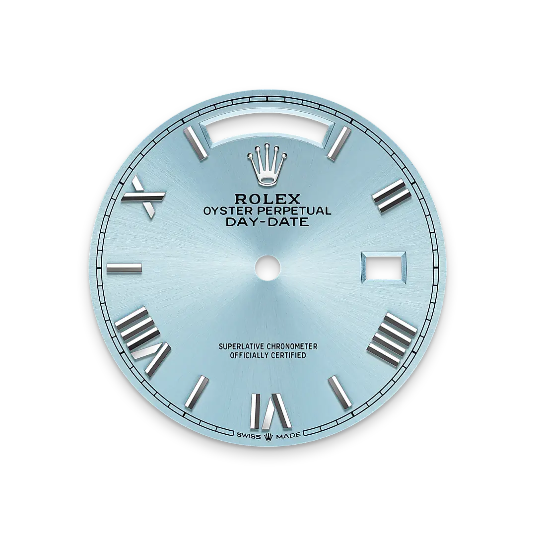 rolex day-date in platinum, m128236-0018 - watch palace