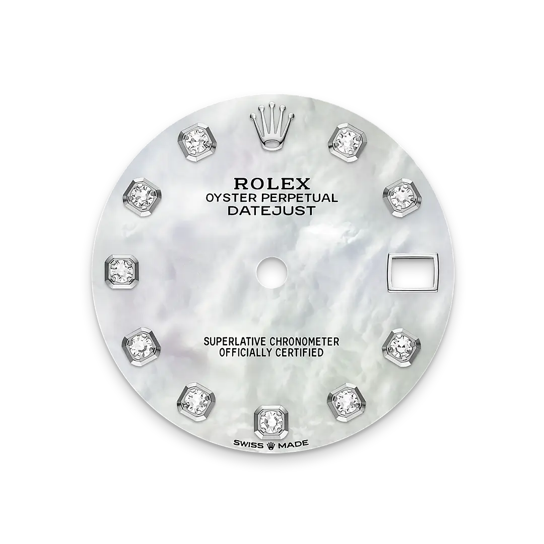 rolex datejust in white rolesor, m278384rbr-0008 - watch palace