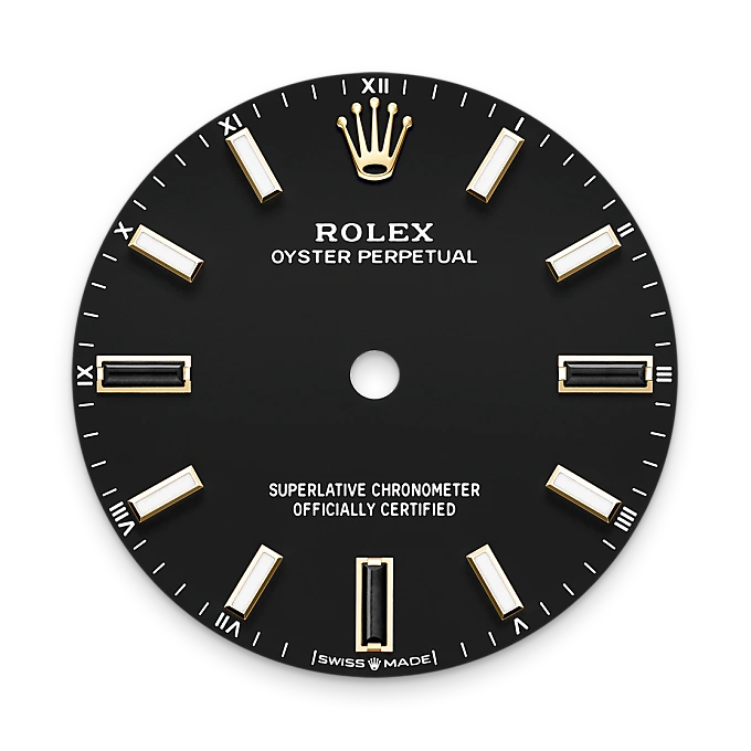 rolex oyster perpetual in 18 ct yellow gold, m124208-0001 - watch palace