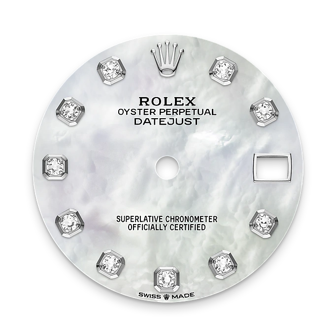 rolex datejust in white rolesor, m278384rbr-0008 - watch palace