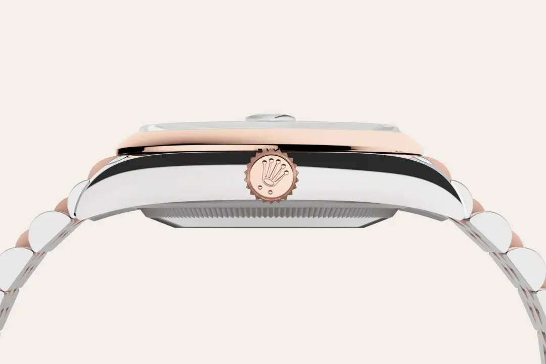 rolex datejust in everose rolesor, M126201-0019- watch palace