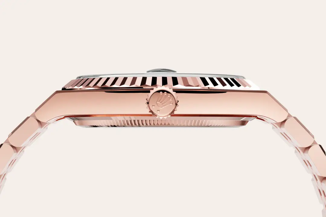 rolex land-dweller in 18 ct everose gold, m127335-0001 - watch palace