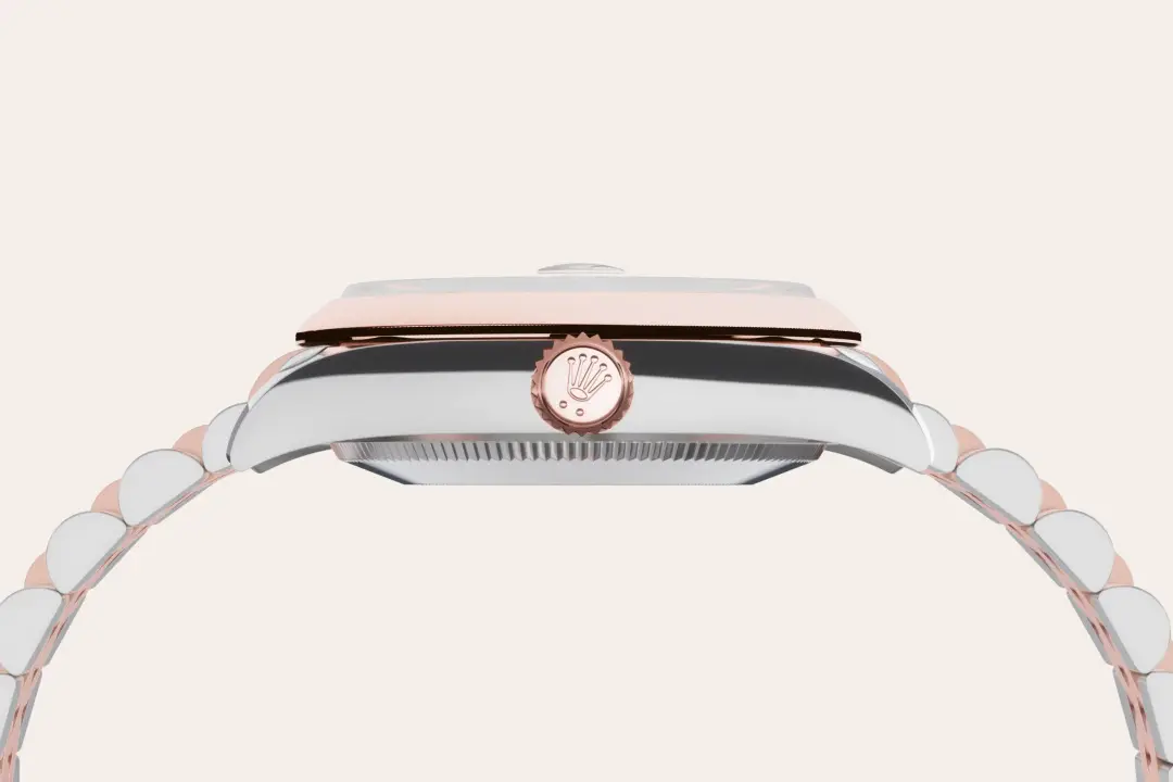 rolex datejust in everose rolesor, m278241-0018 - watch palace