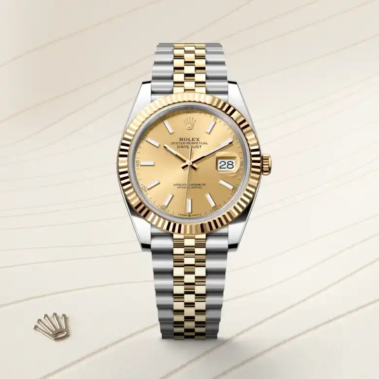 rolex datejust in yellow rolesor, m126333-0010 - watch palace, First image