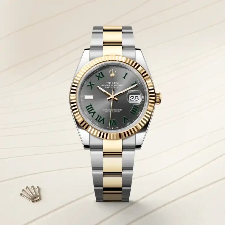 rolex datejust in yellow rolesor, m126333-0019 - watch palace, First image