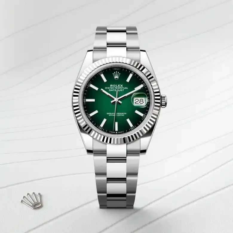 rolex datejust in white rolesor, m126334-0033 - watch palace, First image