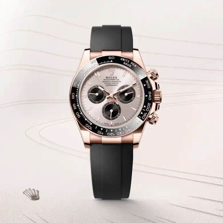 rolex cosmograph daytona in 18 ct everose gold, m126515ln-0006 - watch palace, First image