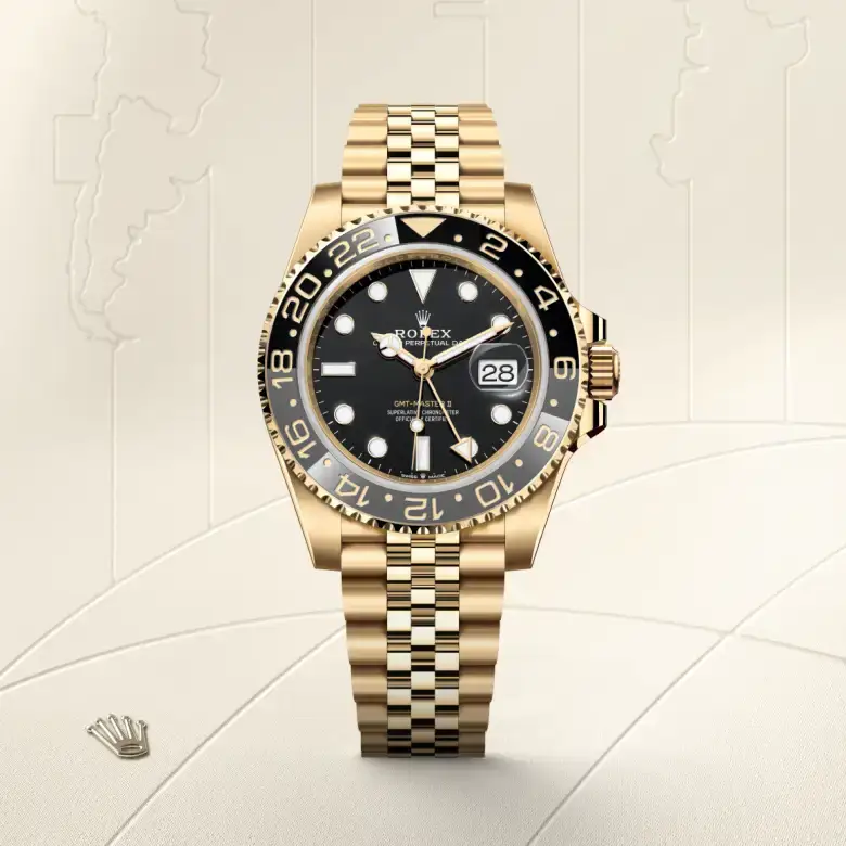 rolex gmt-master ii in 18 ct yellow gold, m126718grnr-0001 - watch palace, First image