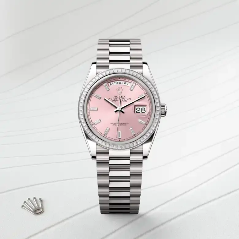 rolex day-date in 18 ct white gold, m128399tbr-0029 - watch palace, First image