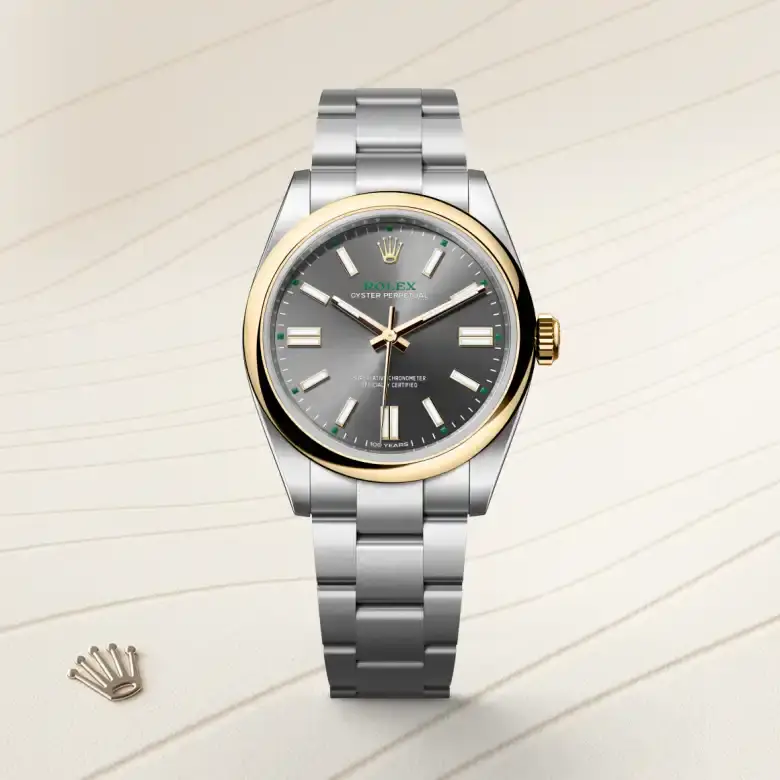 rolex oyster perpetual in yellow rolesor, m134303-0001 - watch palace, First image