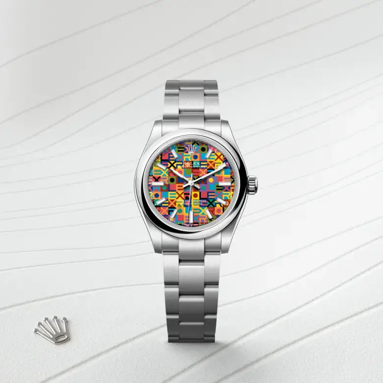 rolex oyster perpetual in oystersteel, M277200-0019- watch palace, First image