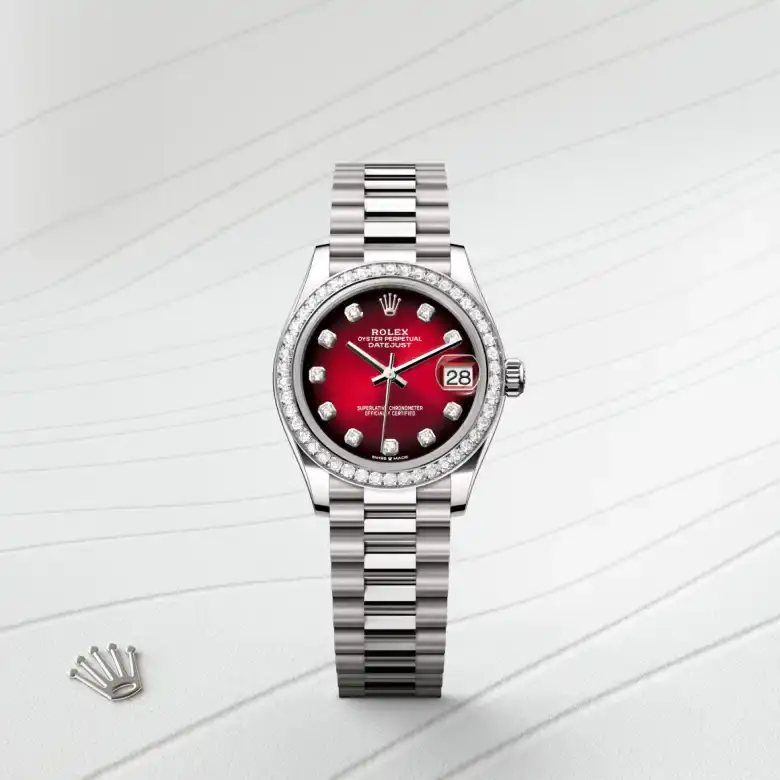 rolex datejust in 18 ct white gold, M278289RBR-0028- watch palace, First image