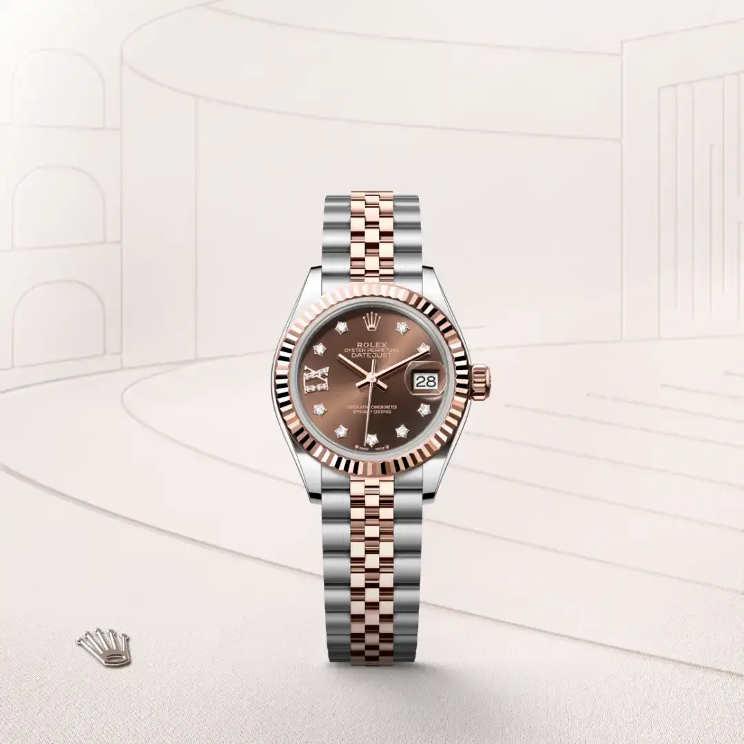 rolex lady-datejust in everose rolesor, M279171-0003- watch palace, First image