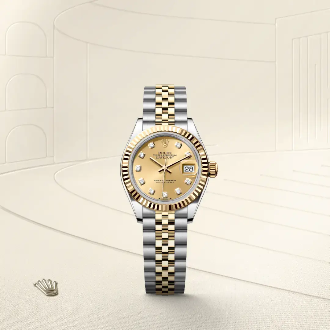 rolex lady-datejust in yellow rolesor, M279173-0011- watch palace, First image