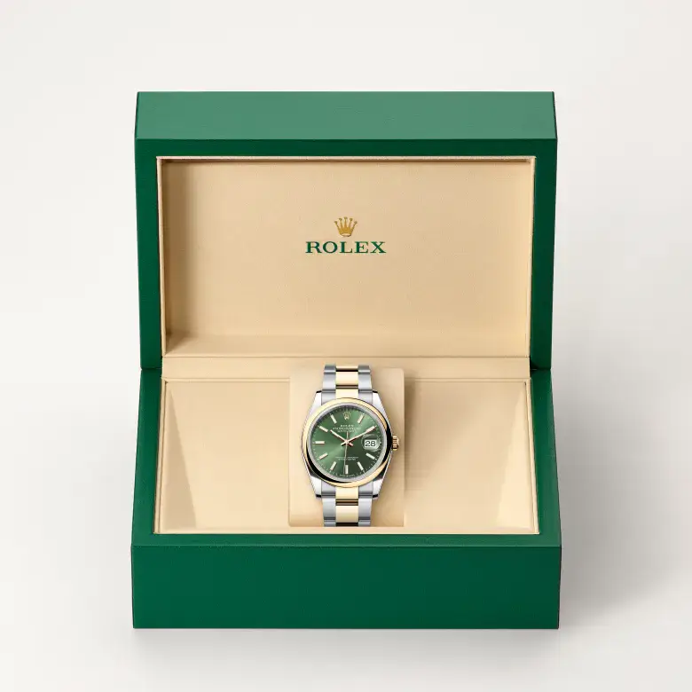 rolex datejust in yellow rolesor, m126203-0058 - watch palace, Second image