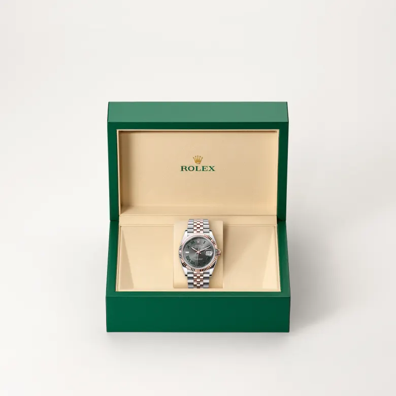 rolex datejust in everose rolesor, M126231-0029- watch palace, Second image