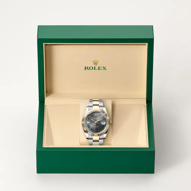 rolex datejust in yellow rolesor, m126333-0019 - watch palace, Second image