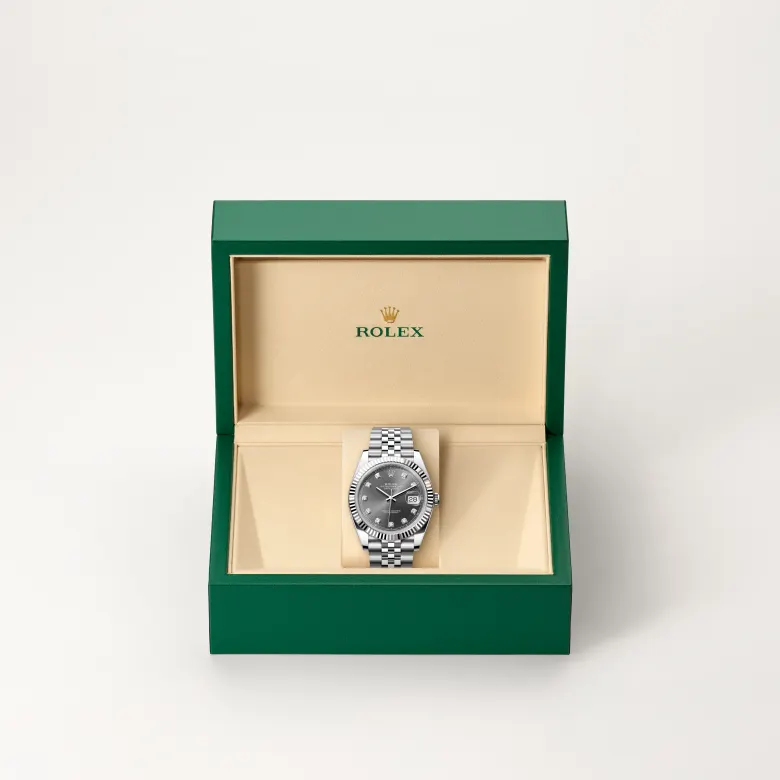 rolex datejust in white rolesor, M126334-0006- watch palace, Second image