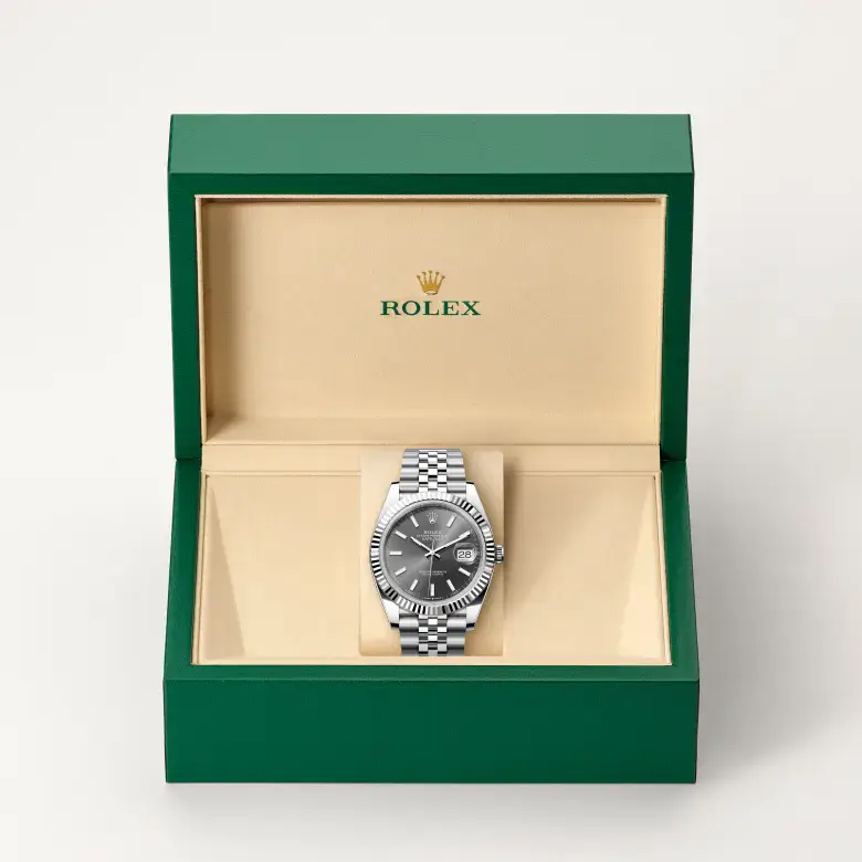 rolex datejust in white rolesor, m126334-0014 - watch palace, Second image