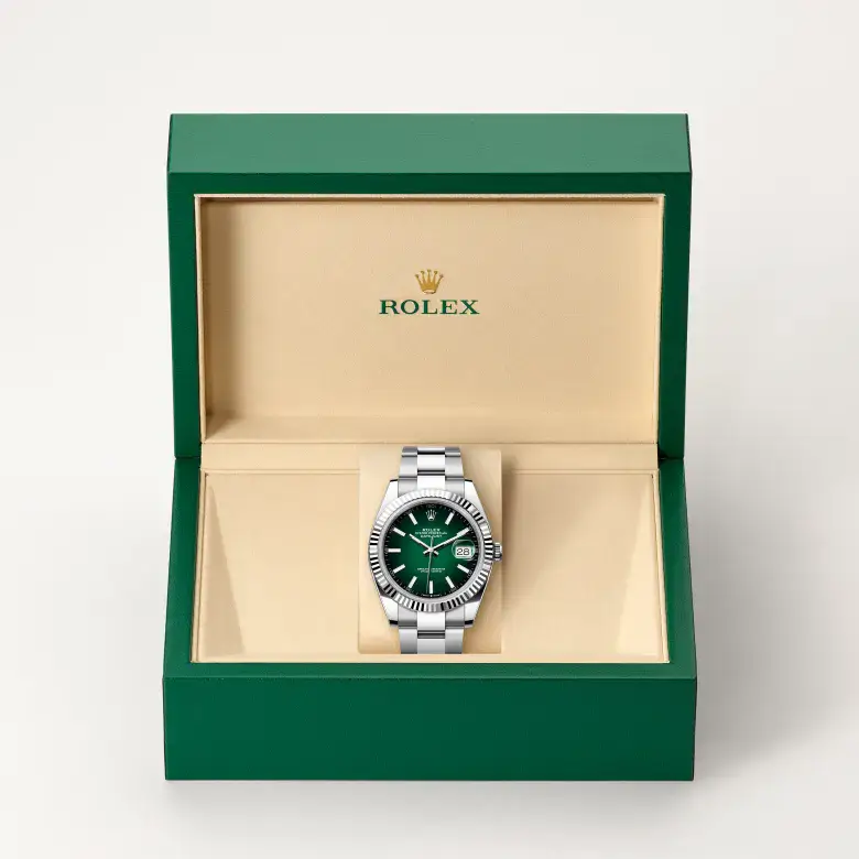 rolex datejust in white rolesor, m126334-0033 - watch palace, Second image