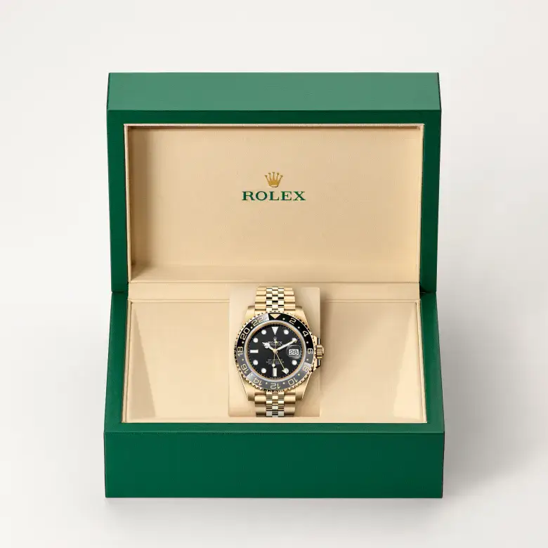 rolex gmt-master ii in 18 ct yellow gold, m126718grnr-0001 - watch palace, Second image