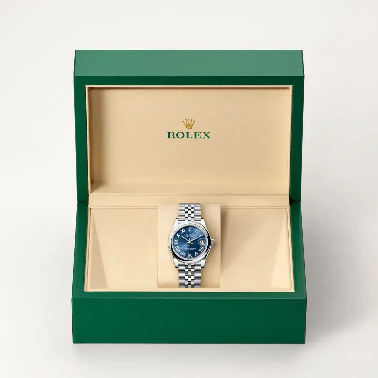 rolex datejust in oystersteel, m278240-0018 - watch palace, Second image