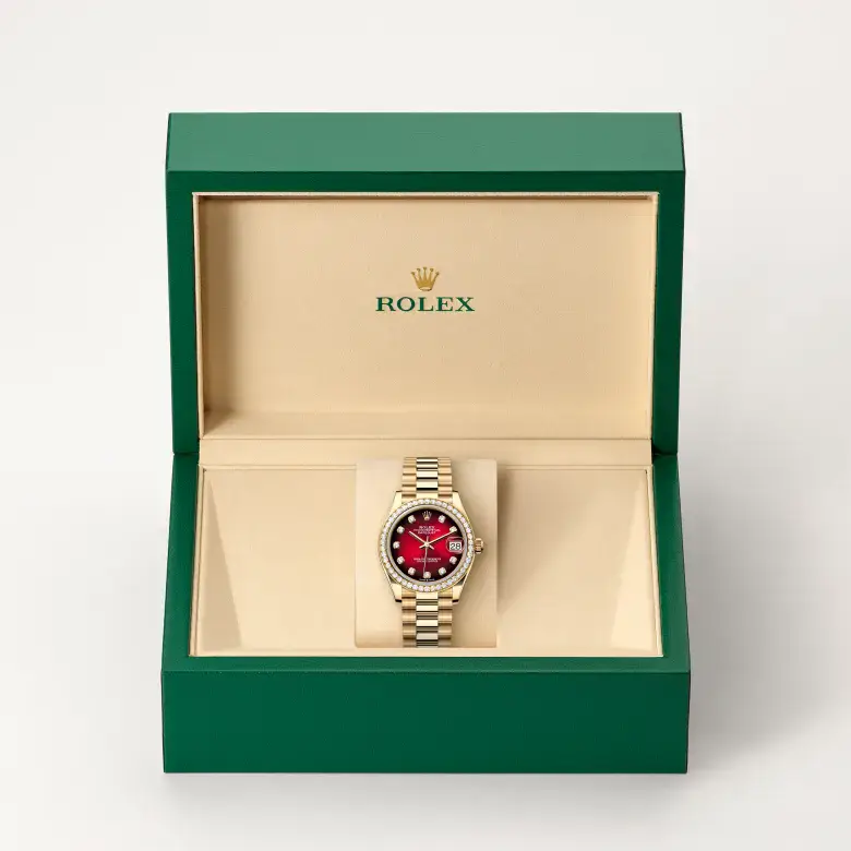 rolex datejust in 18 ct yellow gold, m278288rbr-0041 - watch palace, Second image