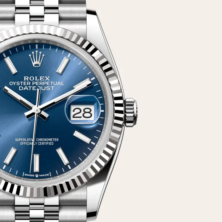 rolex datejust in white rolesor, M126234-0017- watch palace, Third image