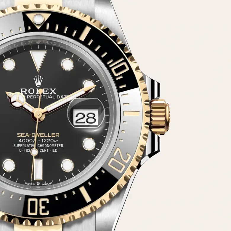 rolex sea-dweller in yellow rolesor, m126603-0001 - watch palace, Third image