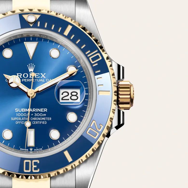 rolex submariner in yellow rolesor, m126613lb-0002 - watch palace, Third image