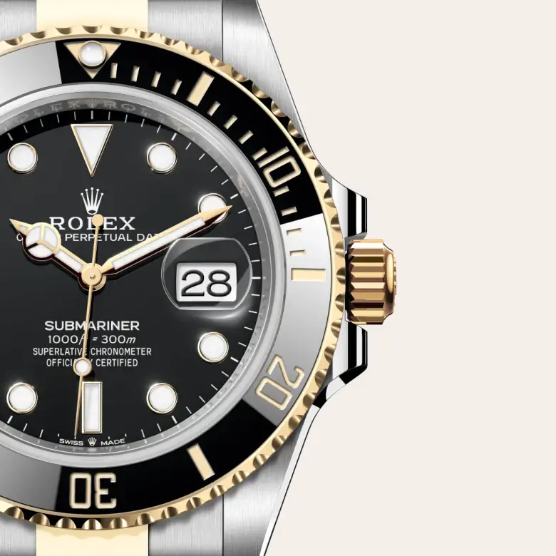rolex submariner in yellow rolesor, m126613ln-0002 - watch palace, Third image