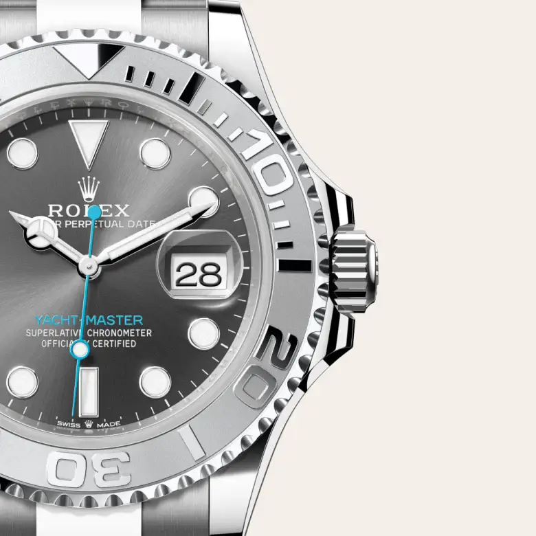 rolex yacht-master in rolesium, m126622-0001 - watch palace, Third image