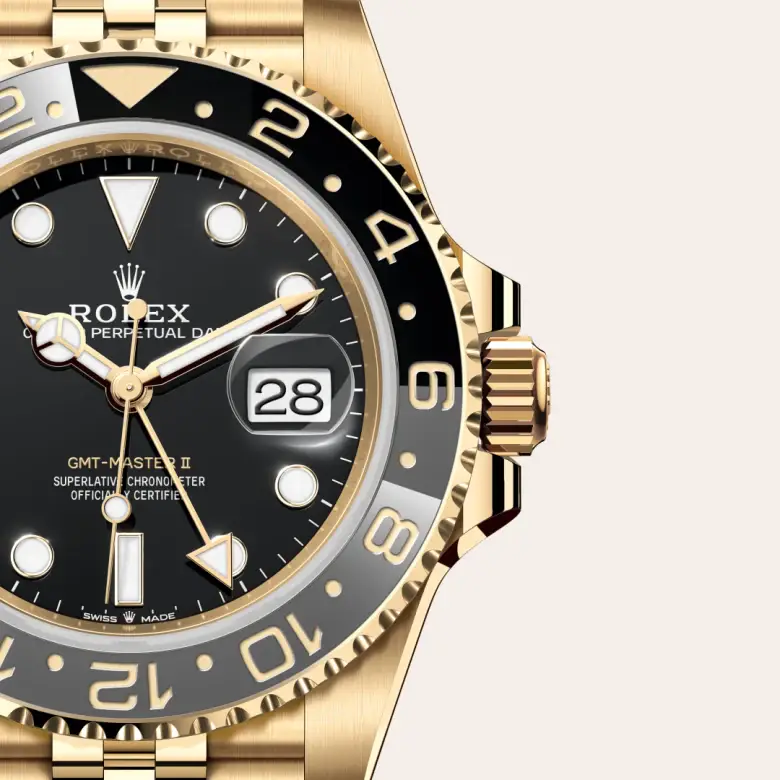 rolex gmt-master ii in 18 ct yellow gold, m126718grnr-0001 - watch palace, Third image