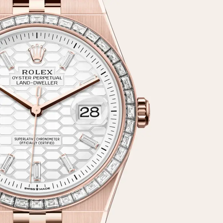 rolex land-dweller in 18 ct everose gold, M127385TBR-0003- watch palace, Third image