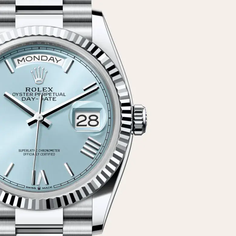 rolex day-date in platinum, m128236-0018 - watch palace, Third image